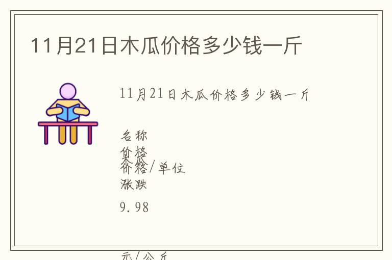 11月21日木瓜價(jià)格多少錢(qián)一斤