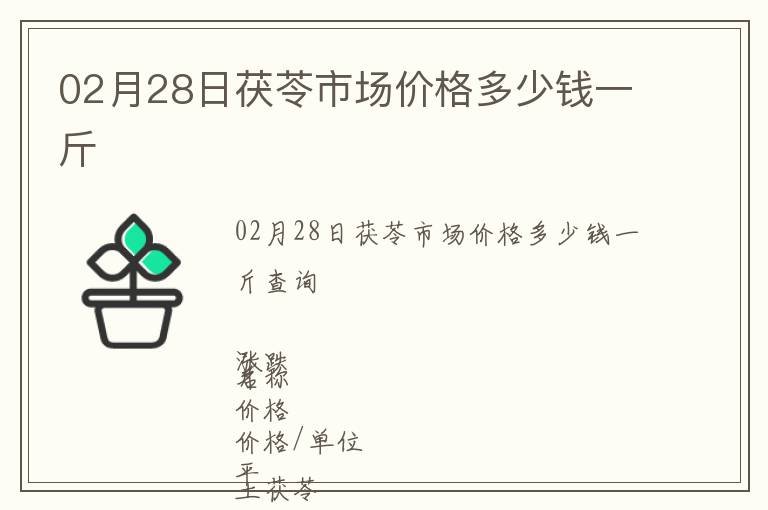 02月28日茯苓市場價(jià)格多少錢一斤