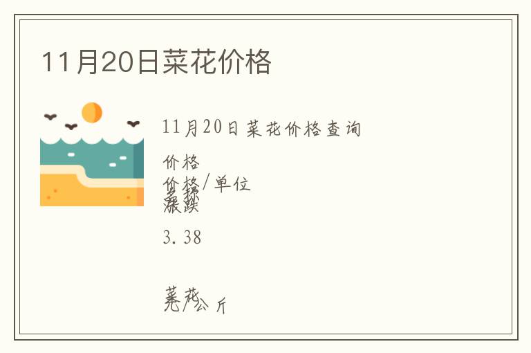 11月20日菜花價(jià)格